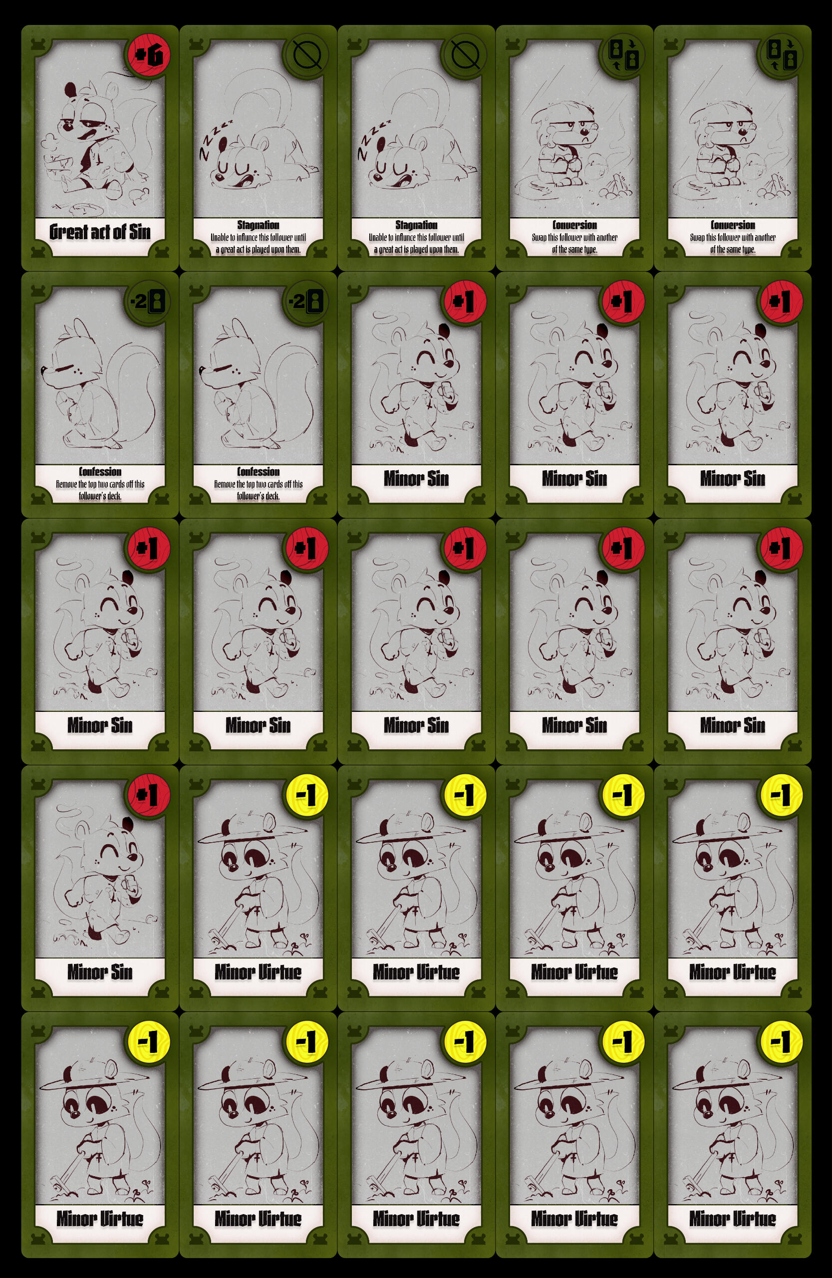 Skunk Card Sheet
